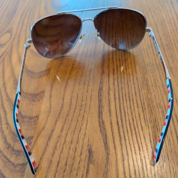 Kate Spade "Avaline" Sunglasses with colorful striped arms - Picture 6 of 7